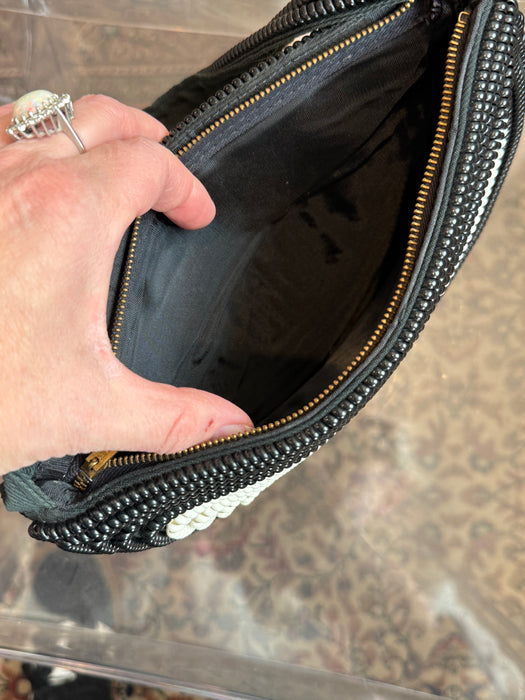Fabulous 1940's Half Moon Telephone Cord Handbag