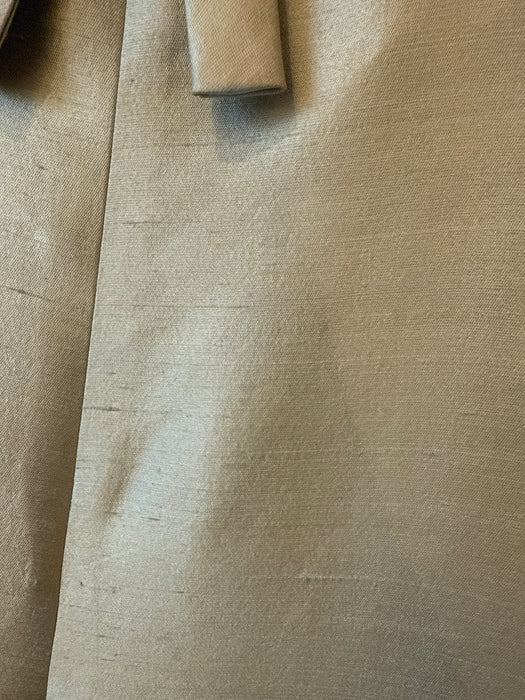 Stunning 1960's Mirror Blue Shantung Silk Beaded Evening Gown / M