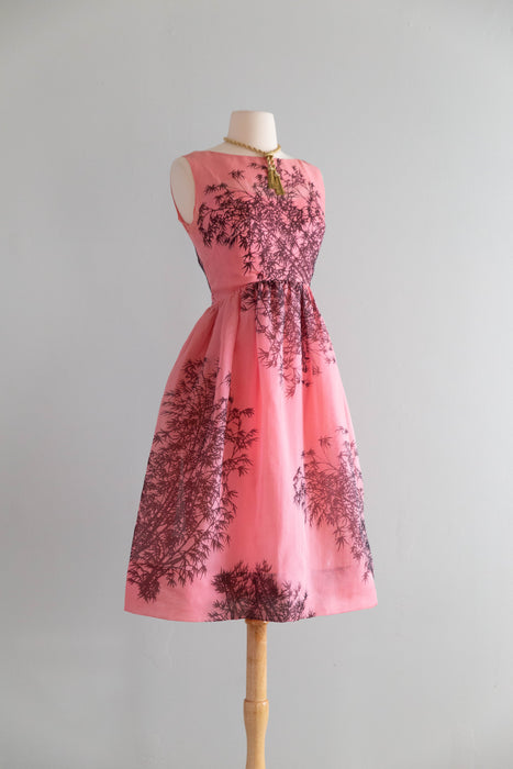 Iconic Early 1960's Bill Blass for Maurice Renter Silk Organza Cocktail Dress / SM