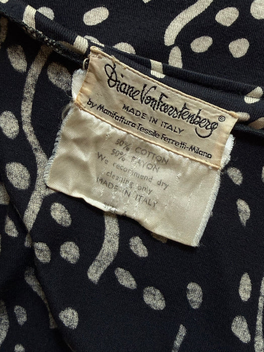 Iconic 1970's Diane Von Furstenberg Abstract Print Jersey Dress With Matching Jacket / S
