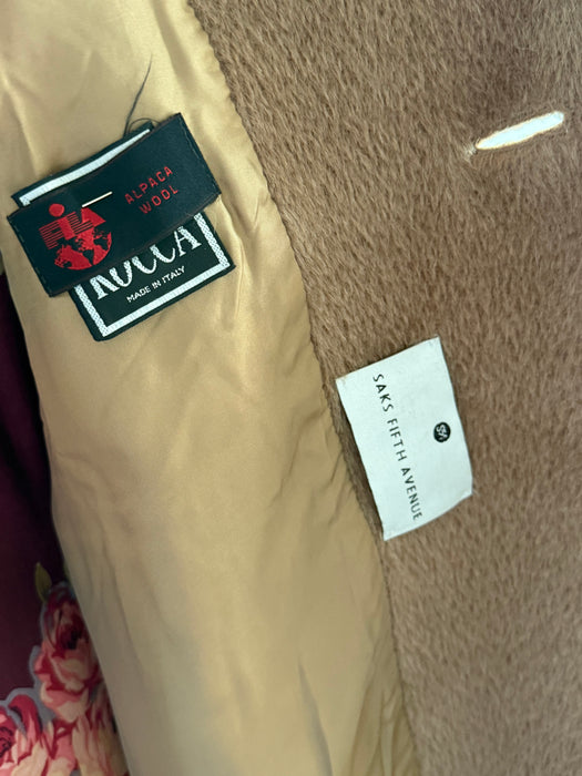 Vintage Italian Alpaca & Cashmere Coat By Cinzia Rocca / ML