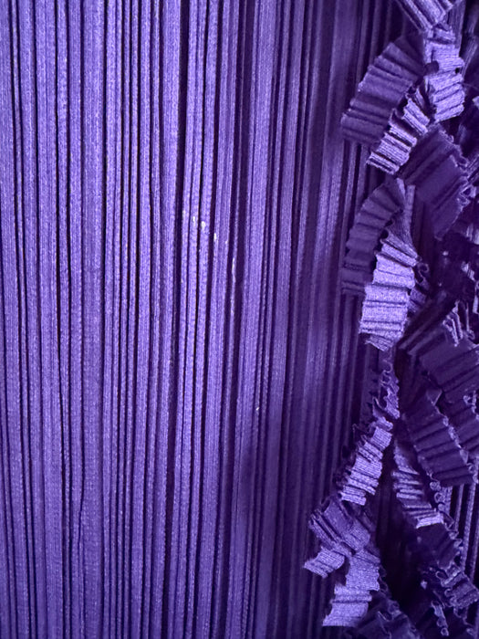 1990's Pleats Please Issey Miyake Purple Fringe Dress / JP5