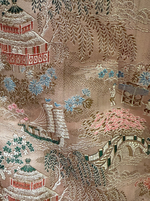 Vintage 1960's Peony Pink Cheongsam Shift Dress by Maggie Stover / M