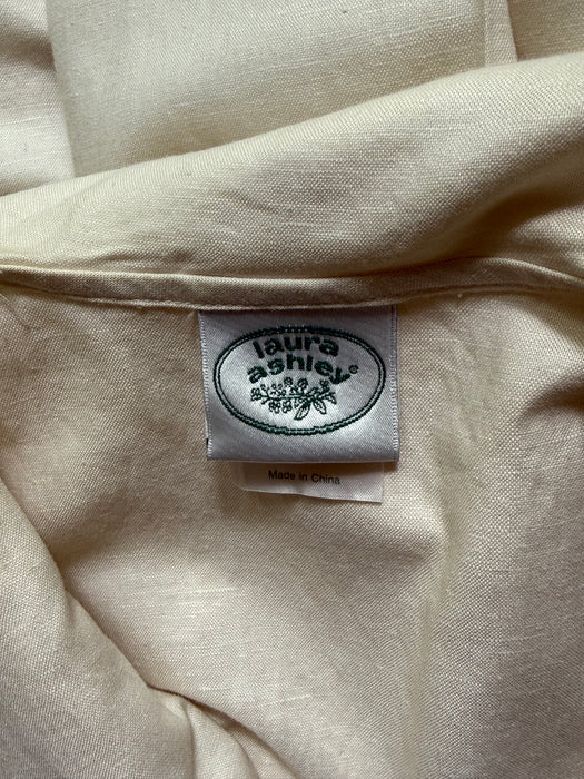 Romantic Vintage Laura Ashley Linen Engagement Dress / Small
