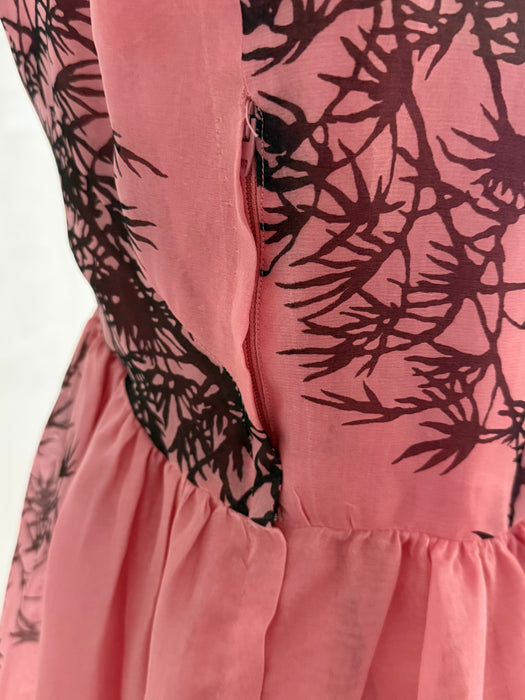 Iconic Early 1960's Bill Blass for Maurice Renter Silk Organza Cocktail Dress / SM