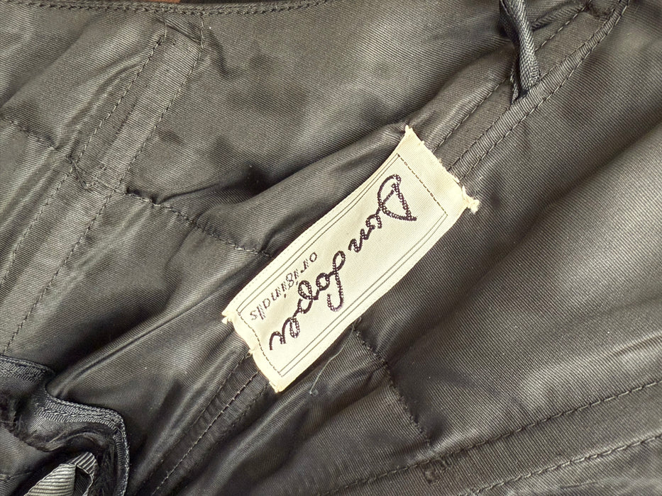 Sublime 1950's Don Loper Black Silk Chiffon Cocktail Dress / S