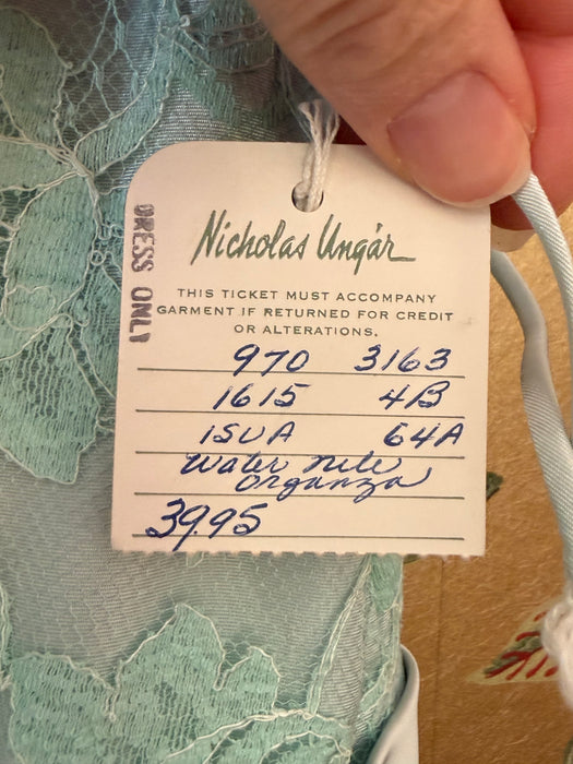 Classic Late 1950's Tiffany Blue Party Dress New With Tags By Kay Selig / M