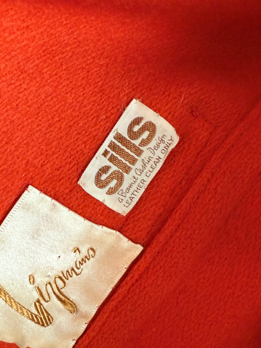 Iconic 1960’s Bonnie Cashin Coat in Persimmon Wool / ML