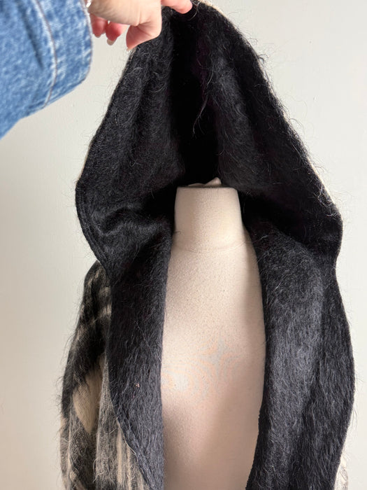 Fantastic 1970's Scottish Mohair Hooded Jacket / M