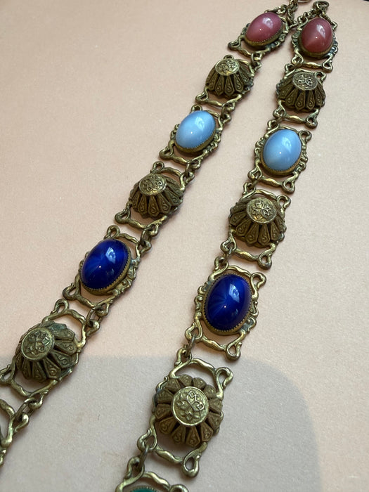 Gorgeous Czech Egyptian Revival Necklace Circa 1920-1930