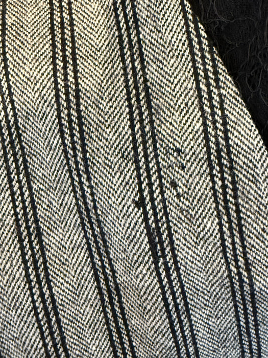 Sharp 1940's Wool Pin Striped Suit By Jacques Lenox / S
