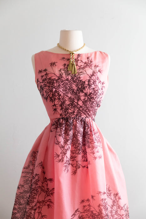 Iconic Early 1960's Bill Blass for Maurice Renter Silk Organza Cocktail Dress / SM