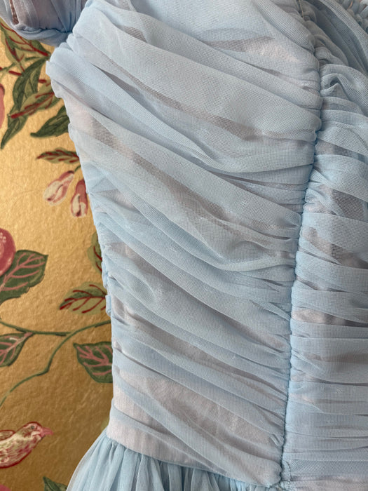 Dreamy 1950's Cinderella Gown in Hydrangea Blue / SM