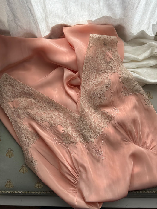 Beautiful "Handmade" Lovelies Late 1930's Bias Cut Slip Dress From Macys / XL