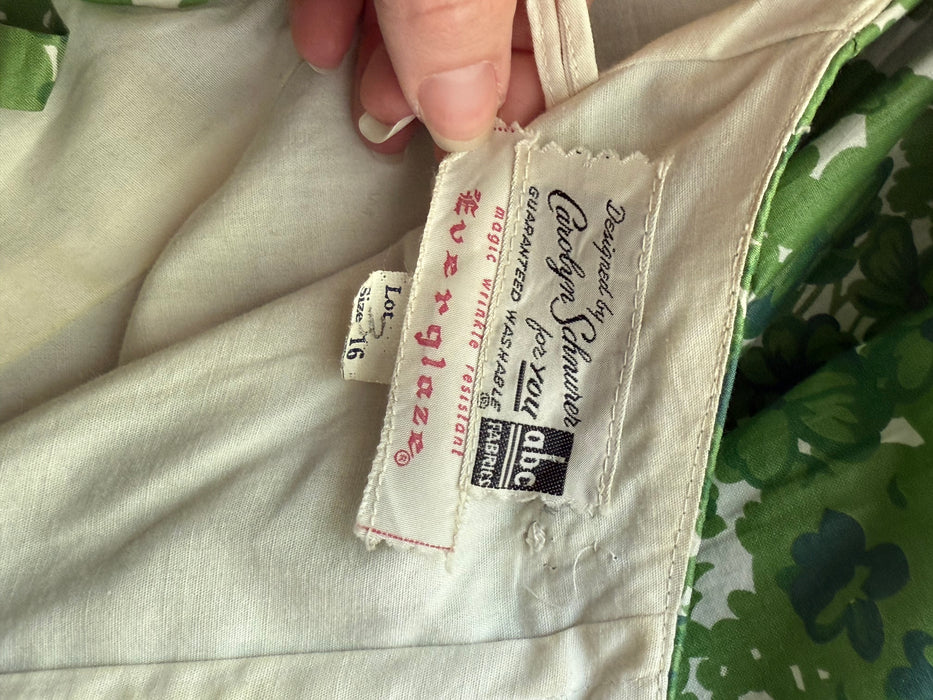 Glorious 1950's Carolyn Schnurer Polished Cotton Summer Dress / S