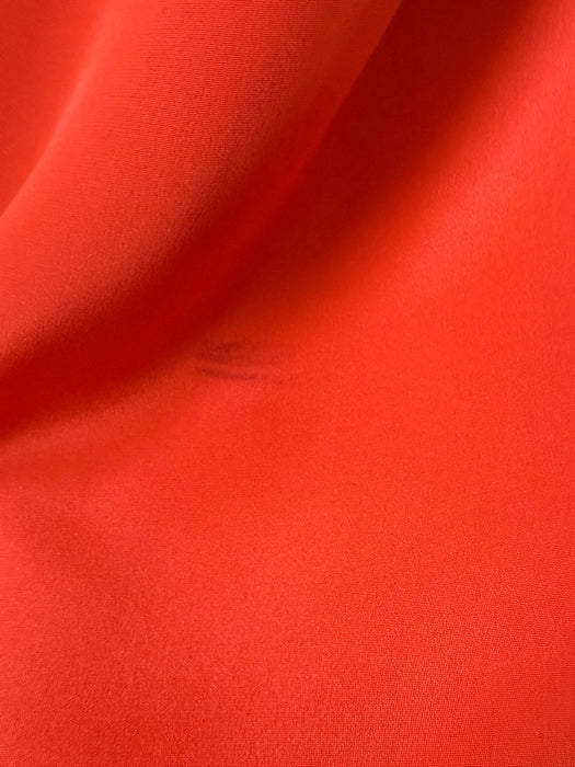 Stunning 1980’s Vermillion Silk Crepe Couture Evening Gown By Jacqueline de Ribes / S