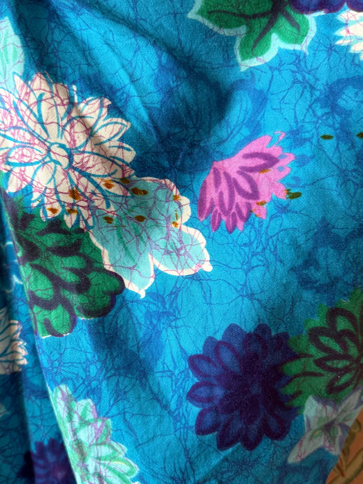 Fabulous Late 1950's Miami Bombshell Cotton Sarong Sun Dress By Alix of Miami / M
