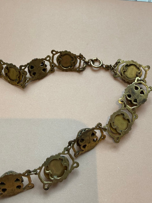 Gorgeous Czech Egyptian Revival Necklace Circa 1920-1930