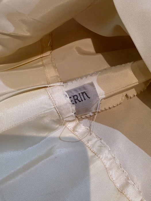 Exquisite 1950's Pintuck Pleated Cotton Bridal Dress By Harvey Berin / M