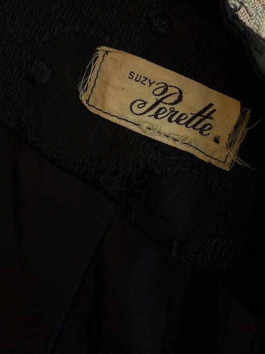 Iconic 1950's Dior Inspired Cocktail Dress & Jacket By Suzy Perette / M