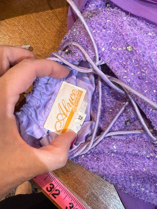 Vintage 1990's Ombre Lavender Haze Beaded Showstopper by Alyce Designs / M