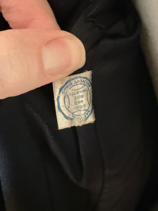 Divine Early 1940’s Black Wool Princess Coat From Charles F. Berg / Small