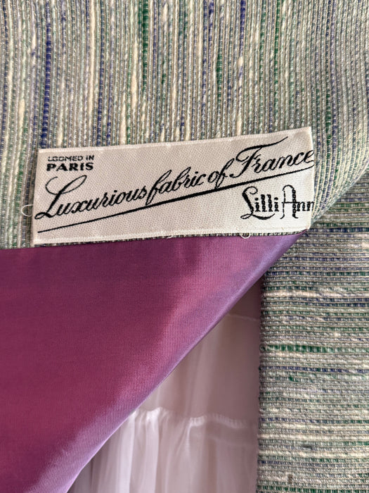 Rare! Early 1950's Lilli Ann New Look Princess Coat in Metallic Gold Tweed / S