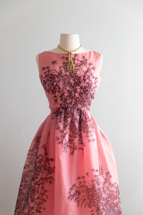 Iconic Early 1960's Bill Blass for Maurice Renter Silk Organza Cocktail Dress / SM