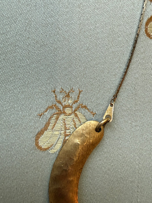 Fabulous 1970's Modernest Gold Tone Statement Necklace