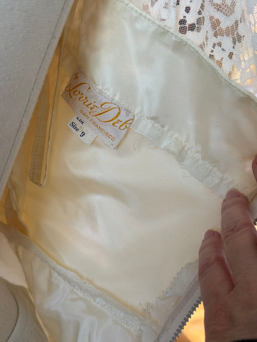Quintessential 1950’s Vanilla Cupcake Tea Length Wedding Dress By Lorie Deb / Petite XS