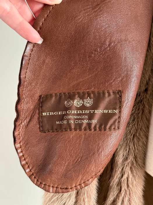 Luxurious 1970’s Birger Christensen Reversible Suede & Mink Coat / M