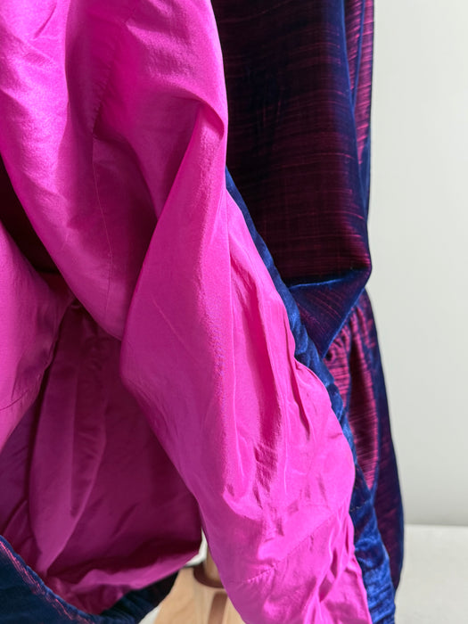 Extraordinary 1960's George Stavropoulos Couture Evening Gown In Iridescent Velvet / SM