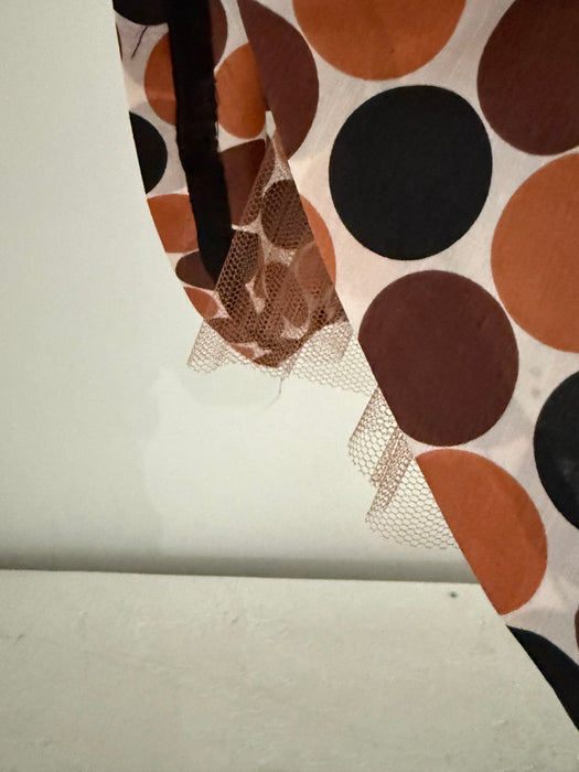 Fabulous 1950's Copper Penny Silk Dress by Mark- Robbins / S