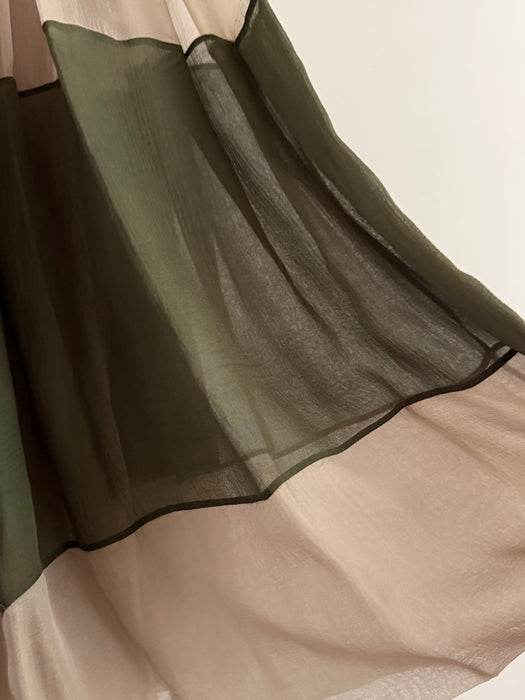 Sublime 1960's James Galanos Couture Silk Chiffon Modernist Cocktail Dress / S