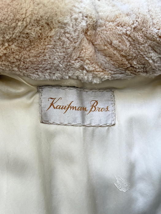 Luxurious 1950’s Ivory Pearl Sheared Beaver Fur Jacket from Kaufman Bros. / M