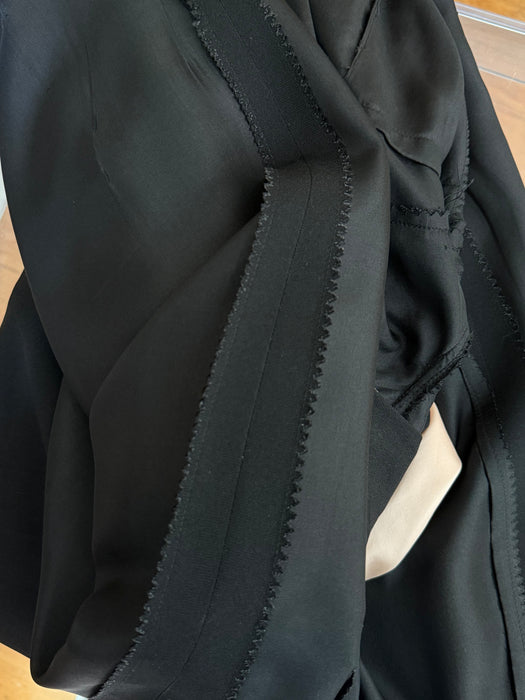 Fabulous 1950's Little Black Dress By Patullo Jo-Copeland with Pink Roses / M