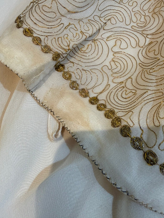 Spectacular Late 1940's Pauline Lake Sun Goddess Embroidered Evening Gown / SM