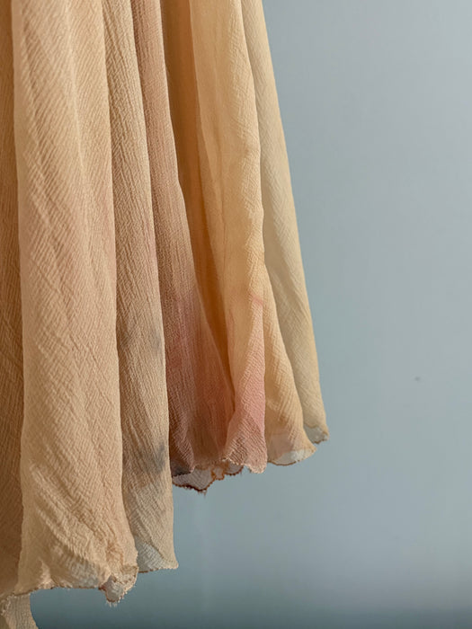 Stunning 1950’s Demi Couture Honey Silk Chiffon Evening Dress / M