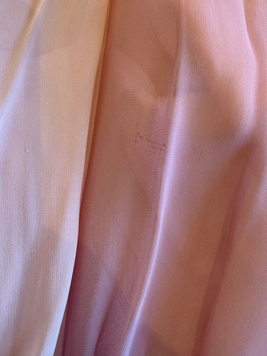 Glamorous 1950's Pastel Color Block Chiffon Formal Gown / M