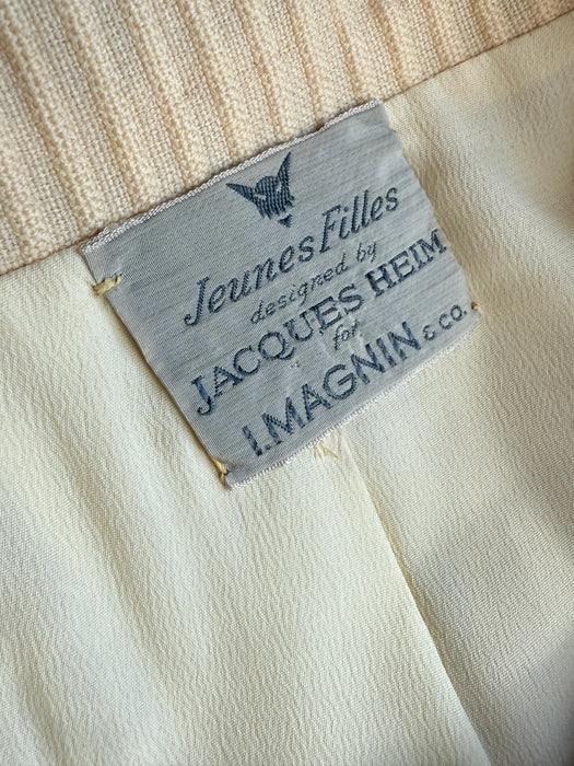 Chic Early 1960's Suit By French Designer Jacques Heim For I.Magnin / S