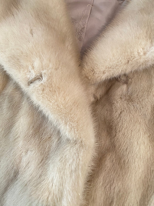 Glamorous 1950's Champagne Mink Cape Jacket / OSFM