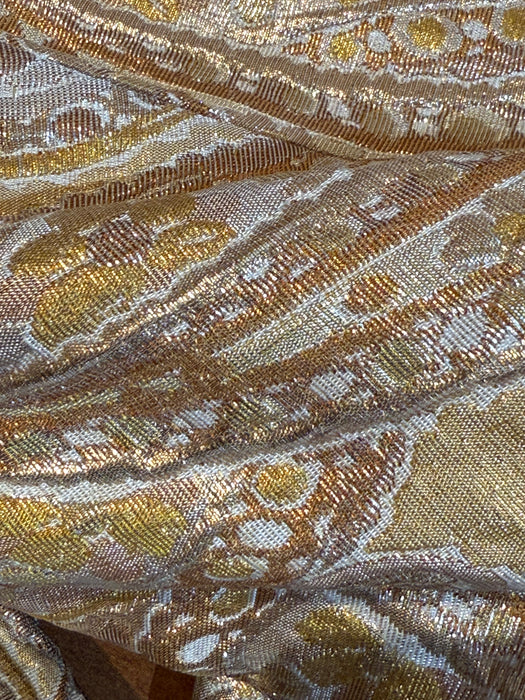 Spectacular 1960’s Arnold Scaasi Gold Brocade Evening Gown and Maxi Coat / M