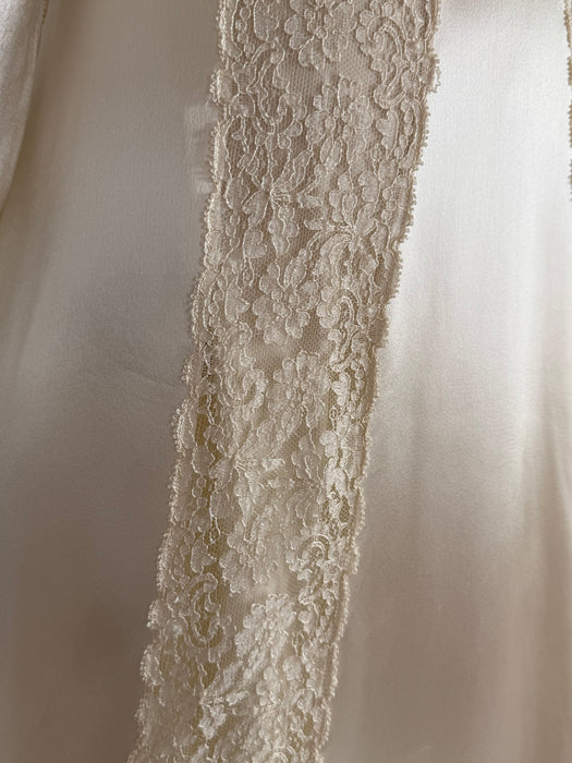 Sublime 1930’s Wedding Coat With Lace Insets and Train / SM