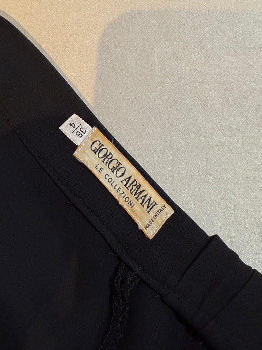Vintage 1990's Black Sarong Wrap Trousers by Giorgio Armani / S