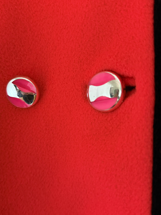 Iconic 1960's Lipstick Red Wool Mod Coat By Printzess Fashions / ML