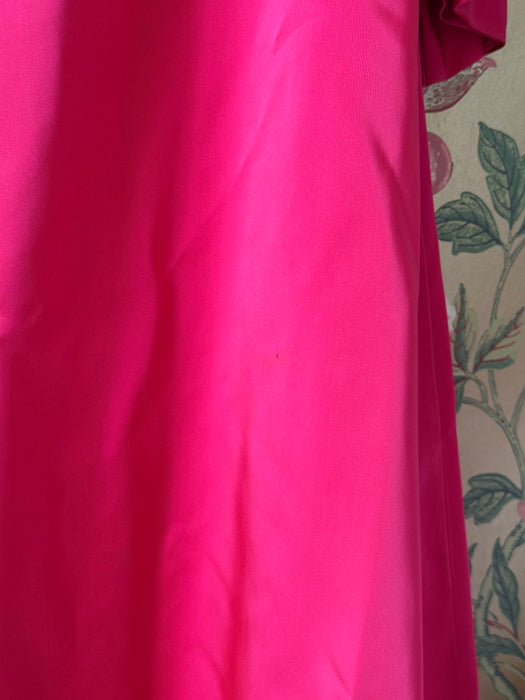 Fabulous Late 1950's Camellia Pink Cocktail Dress & Matching Swing Coat / XS