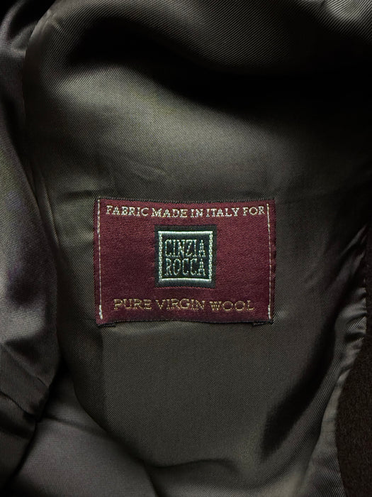 Timeless 1990’s Cinzia Rocca Italy Chocolate Virgin Wool Coat / ML