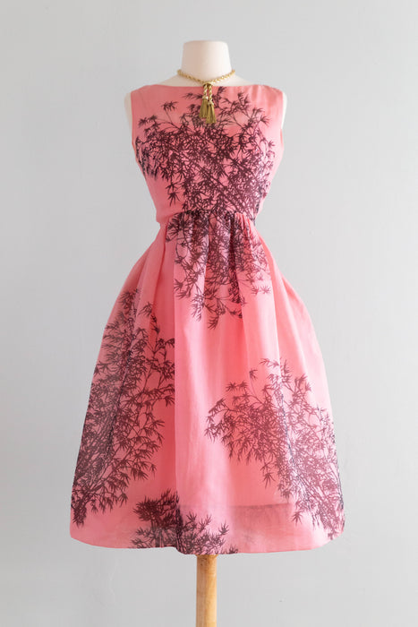 Iconic Early 1960's Bill Blass for Maurice Renter Silk Organza Cocktail Dress / SM