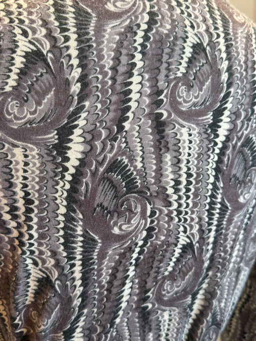 Rare 1970's Diane Von Furstenberg Swan Print Original Wrap Dress / S