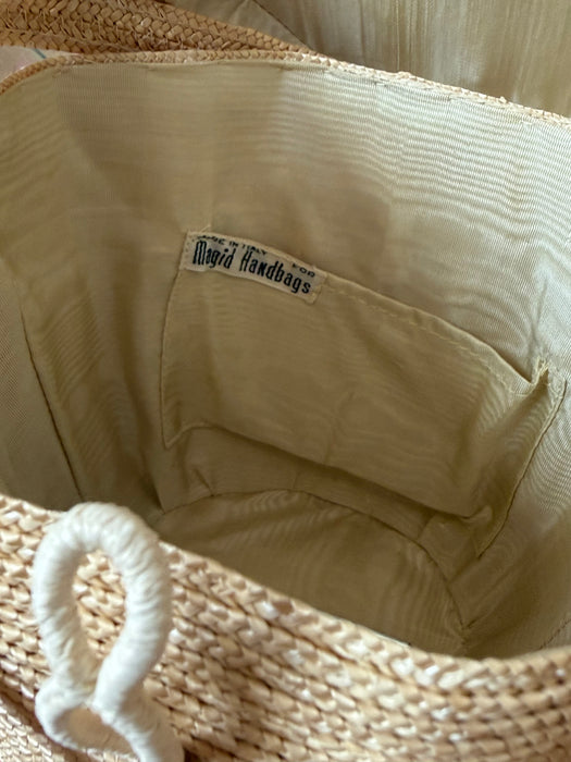 Vintage Woven Straw Handbag by Magid Handbags, Made in Italy